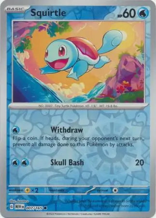 151 Set Squirtle #7/165 reverse holo
